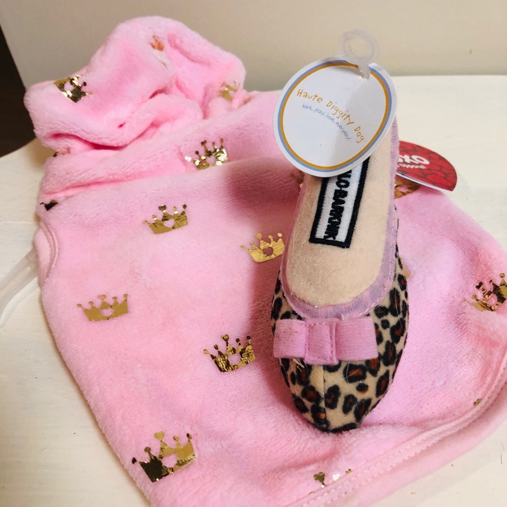 Designer dog toy and hoodie set